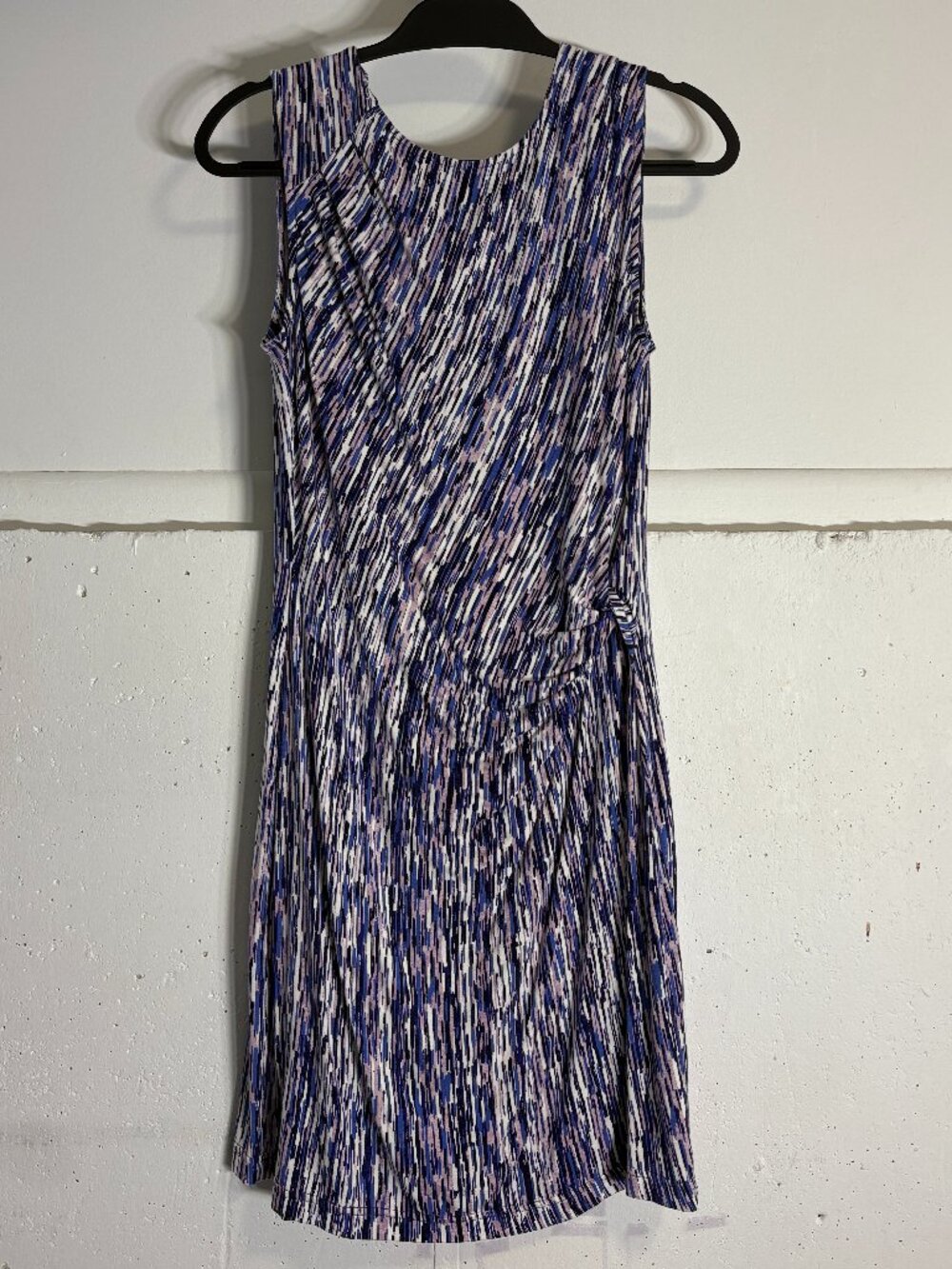 NIC+ZOE Blue Abstract Print Sleeveless Dress
